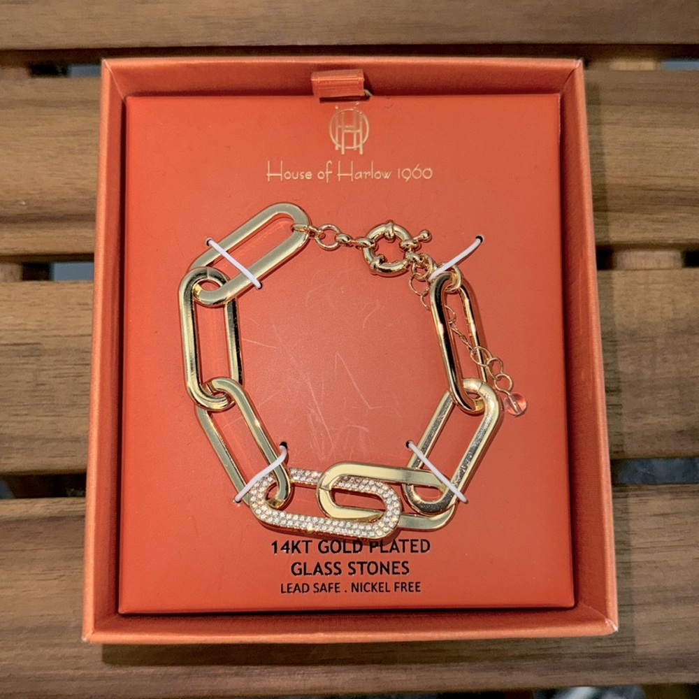 House of Harlow 14KT Gold Plated Bracelet NIB